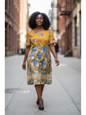 ASOS Women's Floral Print Short Sleeve Dress